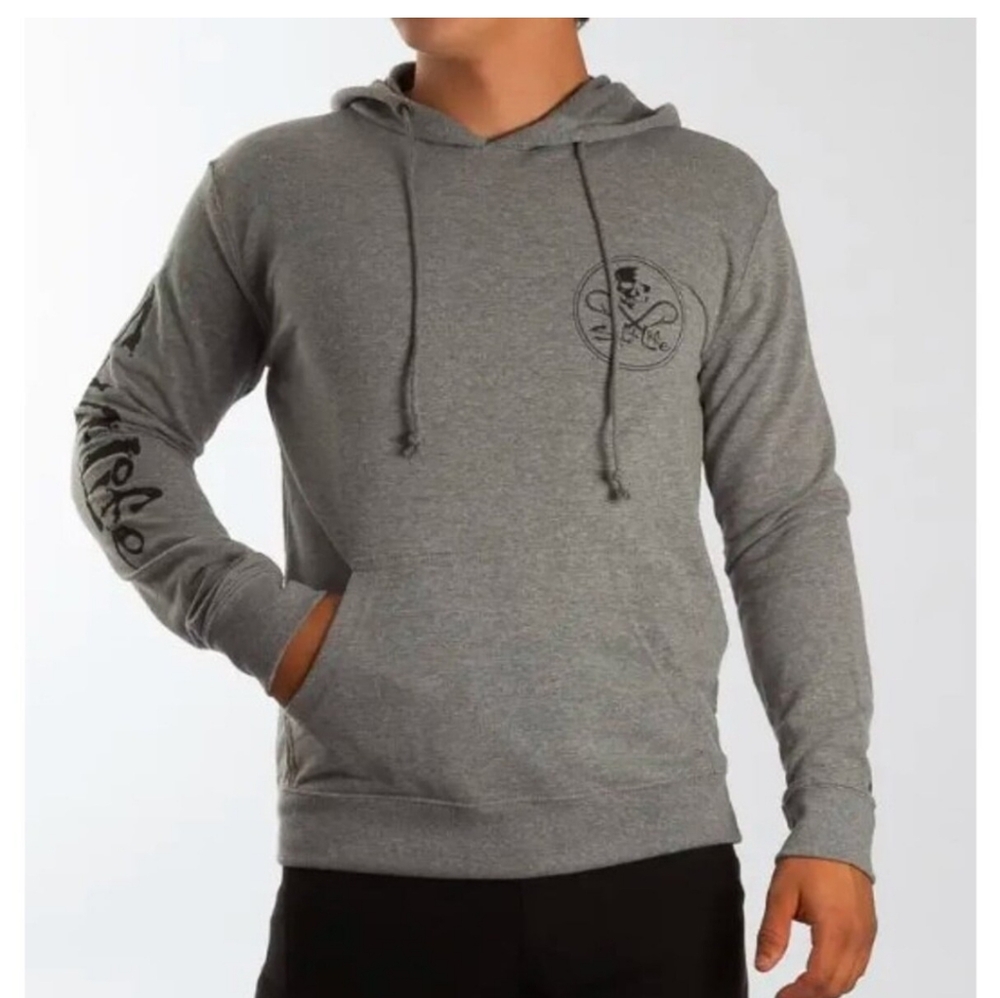 Salt Life Skull gray pullover hoodie Sz.2XL NWT